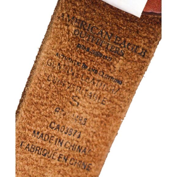 AEO BROWN GENUINE LEATHER 1 1/4"Wd STUDDED CASUAL DRESS WOMEN'S BELT Sz S (93T - Picture 7 of 13